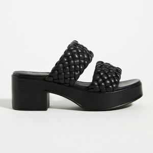 Seychelles Womens Novelty Woven Platform Sandals Black